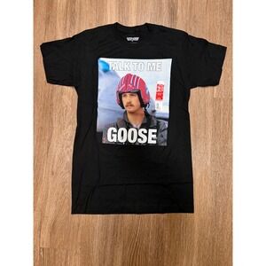 Top Gun Talk To Me Goose Graphic T-Shirt Mens Small Black 2020 Movie Tee NWT